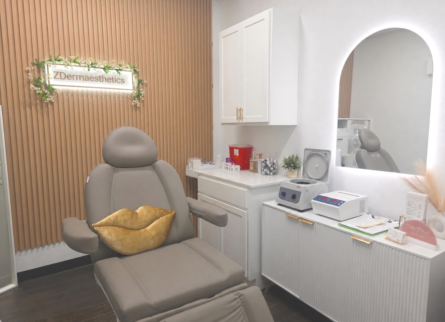 The real ZDermaEsthetics treatment room in Kendall, Miami
